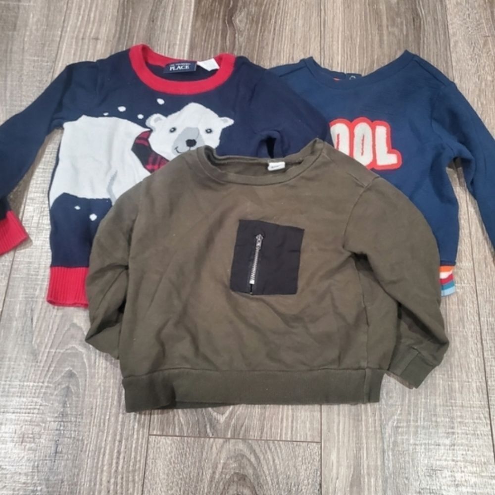 Boys Sweaters Size 2-4T Kids Trio Sweater Sets